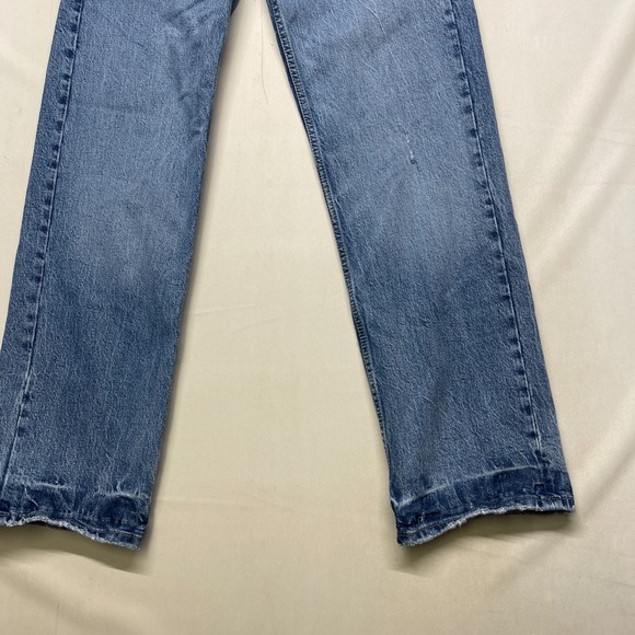 Zara Mom Jeans Womens Blue 4 24x30 Blue Denim Light Wash Straight Leg 5 Pocket - Picture 3 of 12